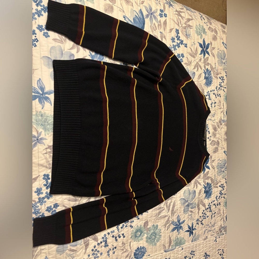 Men’s Navy Blue Striped Nautica Sweater